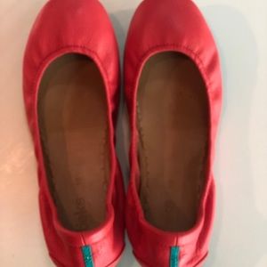 Limited edition poppy Tieks, size 10